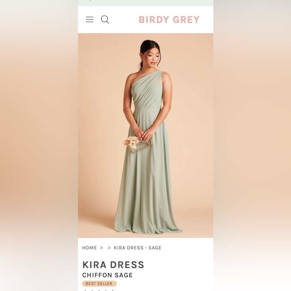 Birdy Grey Kira Bridesmaids Dress in Chiffon Sage